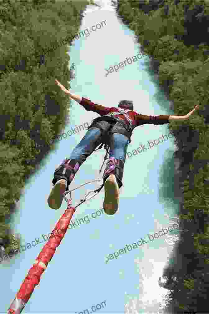 A Person Bungee Jumping From A High Bridge, Surrounded By Lush Greenery Two Islands Two Couples Two Camper Vans: A New Zealand Travel Adventure