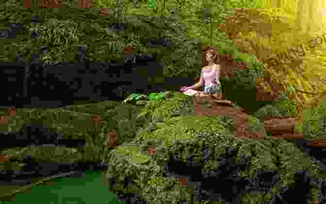 A Serene Scene Of Yogananda Meditating In A Secluded Forest, Surrounded By Nature's Embrace. Autobiography Of A Yogi Paramhansa Yogananda