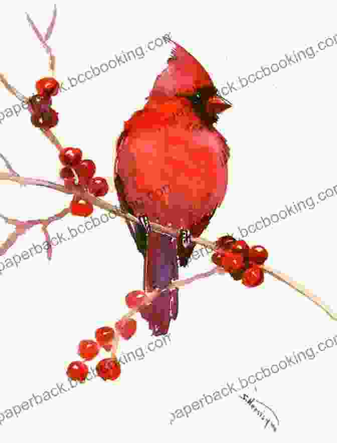 A Stunning Watercolor Painting Of A Cardinal Perched On A Branch Painting Garden Birds With Sherry C Nelson (Decorative Painting)