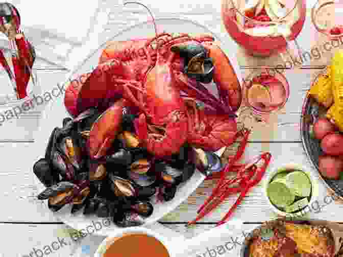A Tantalizing Image Of Freshly Caught Seafood, Including Lobster, Mussels, And Scallops, Arranged On A Wooden Table Nova Scotia S Historic Harbours: The Seaports That Shaped The Province