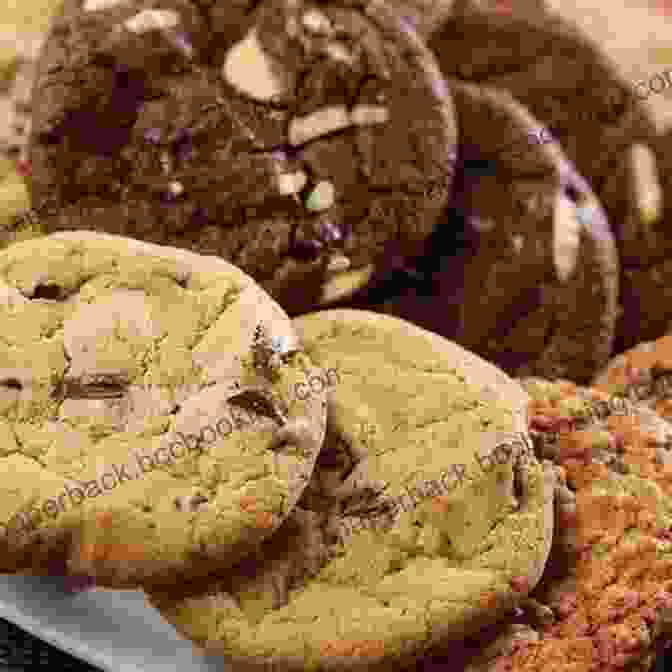 A Variety Of Freshly Baked Cookies In Different Shapes, Sizes, And Flavors, Including Chocolate Chip, Oatmeal Raisin, And Peanut Butter. Baking With Mary Berry: Cakes Cookies Pies And Pastries From The British Queen Of Baking