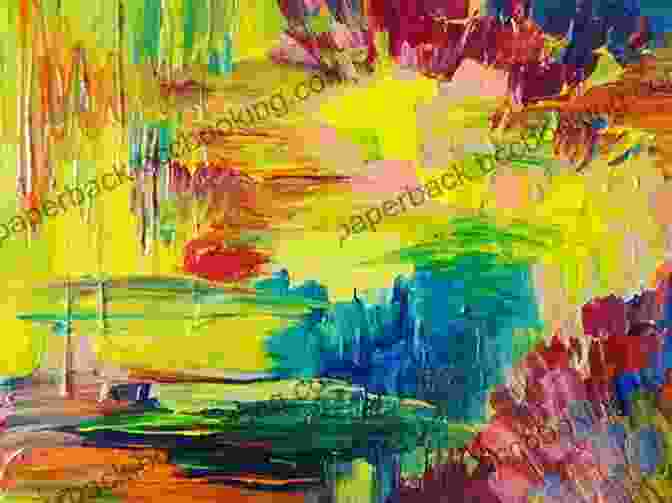 An Abstract Acrylic Painting With Bold Splashes Of Color ACRYLIC SKETCHING AND DRAWING: First Step Guide On Sketching Drawing And Painting Portraits With Acrylic Paints