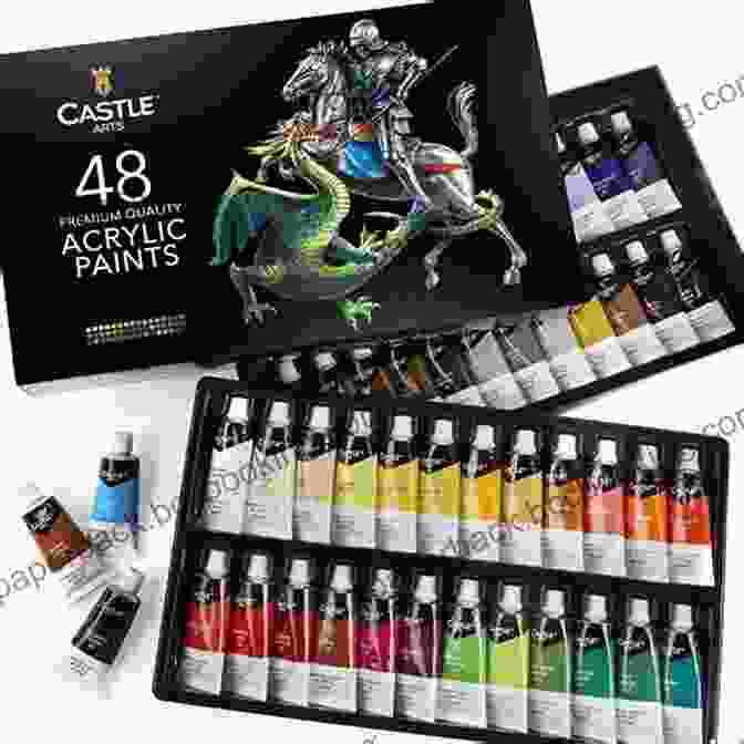 An Array Of Acrylic Paints In Vibrant Hues ACRYLIC SKETCHING AND DRAWING: First Step Guide On Sketching Drawing And Painting Portraits With Acrylic Paints