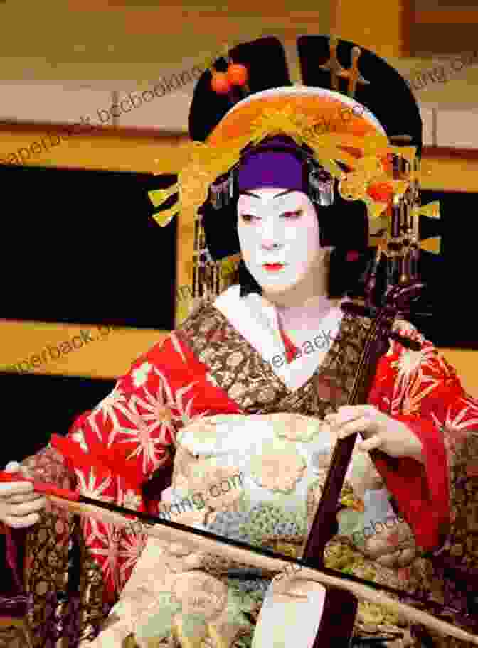 An Onnagata Actor In Full Costume, His Face Painted With Delicate Makeup And His Movements Graceful And Feminine. Onnagata: A Labyrinth Of Gendering In Kabuki Theater