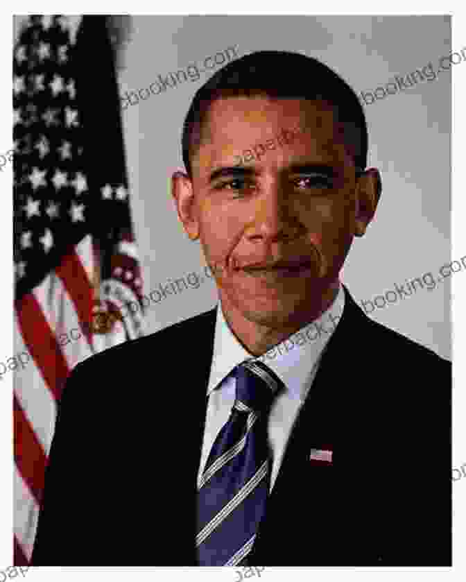 Barack Obama Portrait With A Backdrop Of The American Flag All About Barack Obama (All About People)