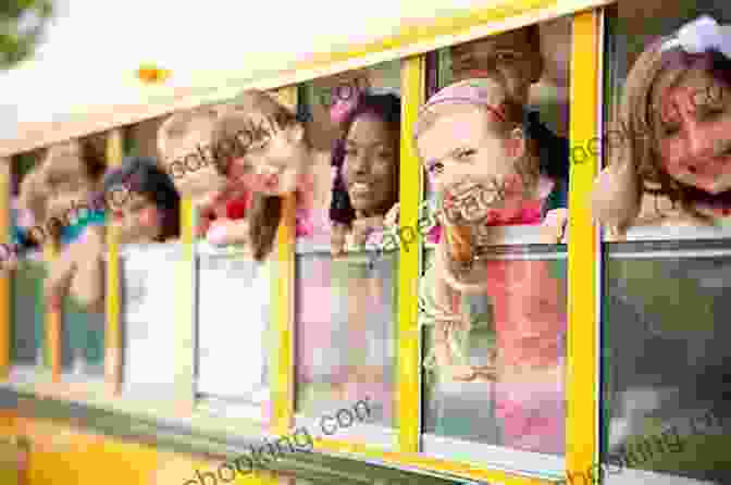 Children Looking Out The Window Of A School Bus, Amazed By The View School Bus (Transportation And Me )