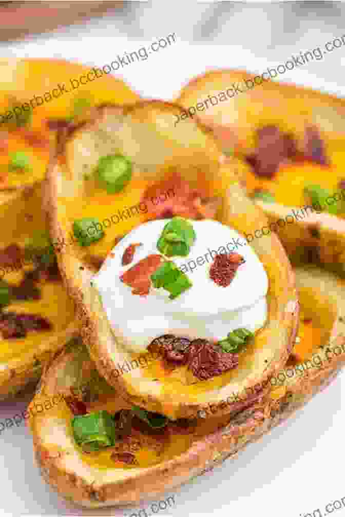 Crispy Potato Skins Topped With Bacon, Cheese, And Sour Cream, Served With A Side Of Dipping Sauce Copycat Recipes: Making T G I Fridays Most Popular Dishes At Home (Famous Restaurant Copycat Cookbooks)