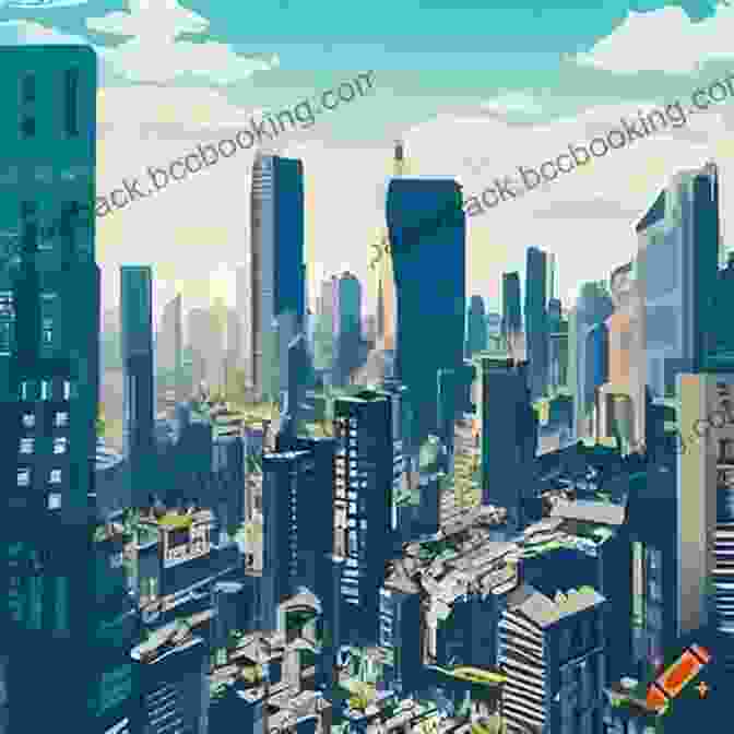Drawing Of A Bustling Cityscape With Towering Skyscrapers, Busy Streets, And A Vibrant Atmosphere Paintings For Beginners: Step By Step To Draw Amazing Scenery: Making Paintings