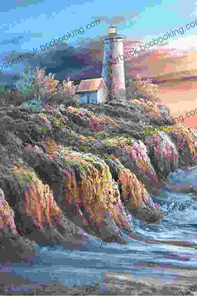 Drawing Of A Stormy Seascape With Crashing Waves, A Distant Lighthouse, And Seagulls Soaring Overhead Paintings For Beginners: Step By Step To Draw Amazing Scenery: Making Paintings