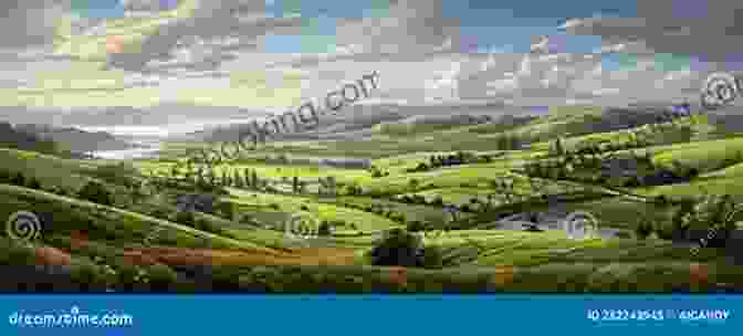 Drawing Of A Tranquil Landscape With Rolling Hills, A Meandering River, And Majestic Trees Paintings For Beginners: Step By Step To Draw Amazing Scenery: Making Paintings