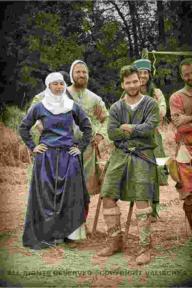 Image Of A Group Of People In Historically Accurate Medieval Costumes Medieval Costume Armour And Weapons (Dover Fashion And Costumes)