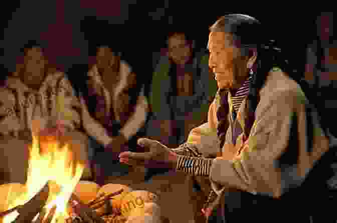 Native American Elders Sharing Stories Around A Campfire Stories From Indian Wigwams Northern Campfires