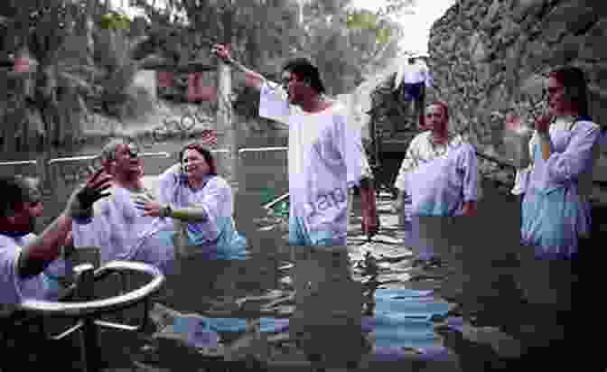 Pilgrims Being Baptized In The Jordan River With The Russian Pilgrims To Jerusalem