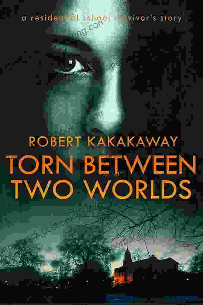 Torn Between Two Worlds Book Cover Featuring A Photograph Of A Woman Standing At A Crossroads, Looking In Both Directions Torn Between Two Worlds: A Residential School Survivor S Story