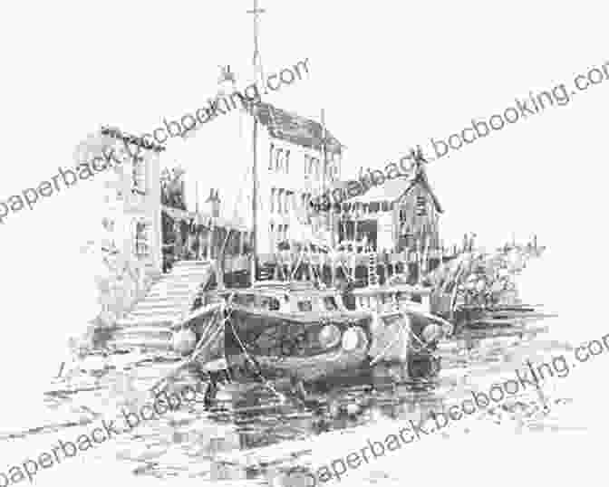 Waterfront Drawing Of Boats In A Harbor Walking And Drawing Waterfront