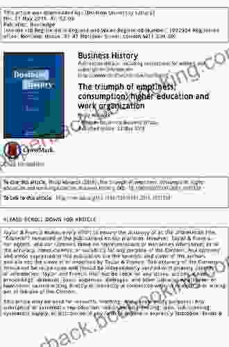 The Triumph Of Emptiness: Consumption Higher Education And Work Organization